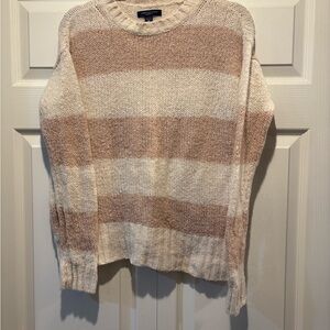 American Eagle Outfitters pink and Cream Striped Sweater wool blend size XS